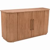 Breck 60" Curved Sideboard Bar Storage Cabinet in Brown Mango Wood
